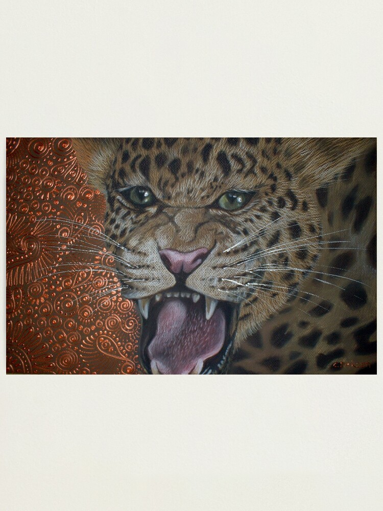 Alternate view of Leopard Attack Photographic Print