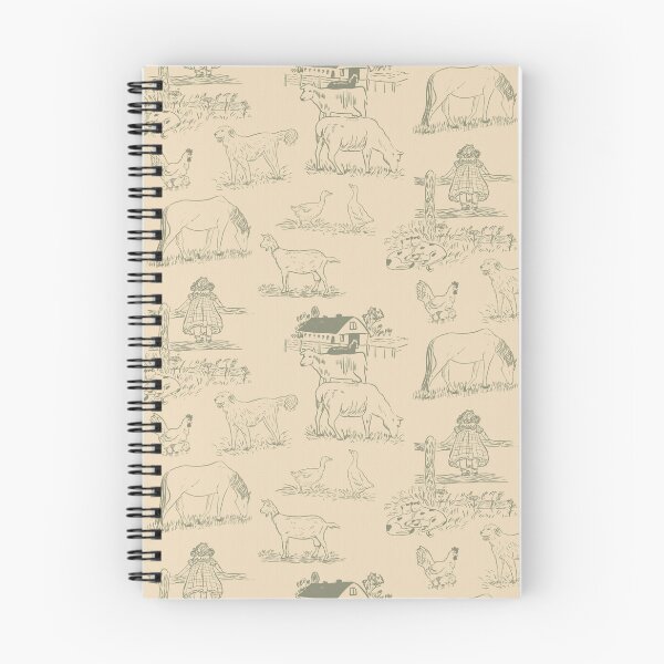 Item preview, Farmhouse Animals Toile Pattern Cream designed and sold by trefail.
