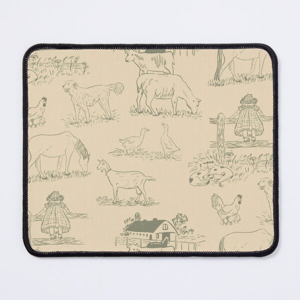 Item preview, Farmhouse Animals Toile Pattern Cream designed and sold by trefail.