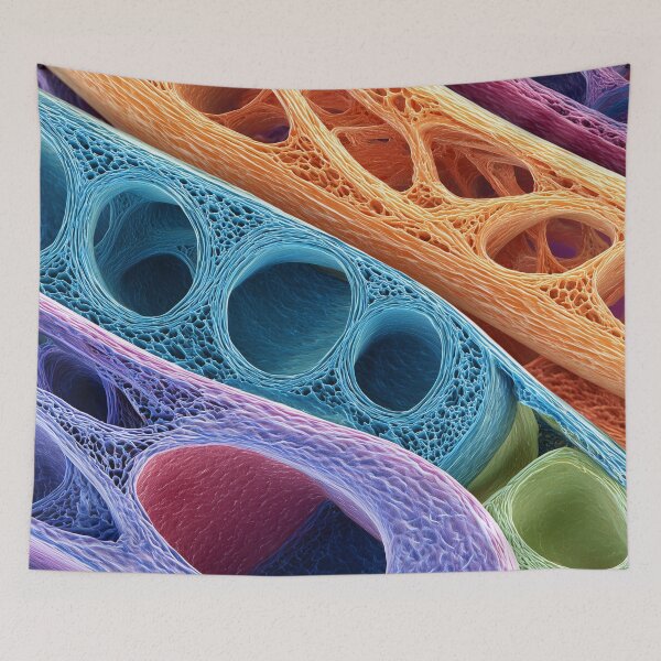 Item preview, Colorful Microscopic Cell Structure – Organic Pattern Close-Up designed and sold by MonxArt.