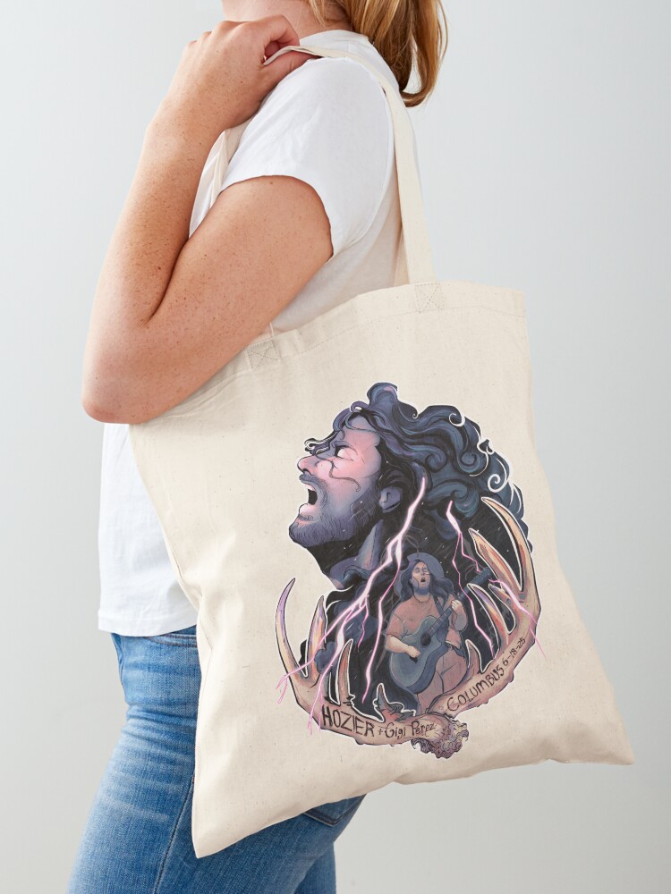 Thumbnail 1 of 5, Tote Bag, Hozier and Gigi Perez Columbus Storm designed and sold by Outraged-Artist.