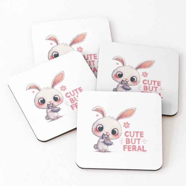 Item preview, Cute But Feral - Mischievous Bunny designed and sold by hamishby.