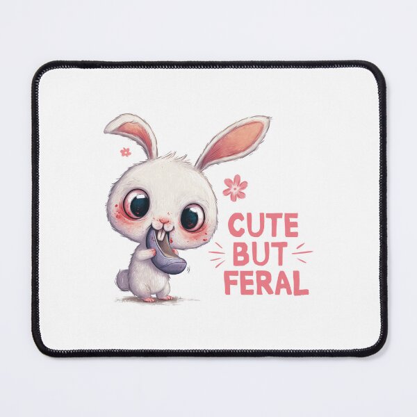 Item preview, Cute But Feral - Mischievous Bunny designed and sold by hamishby.