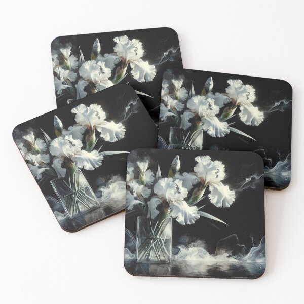Item preview, White Iris on Black designed and sold by Val Arie.