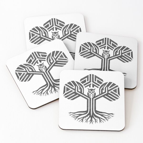Item preview, Nordic Tree of Life with Owl - Viking Geometric Design designed and sold by R-market.