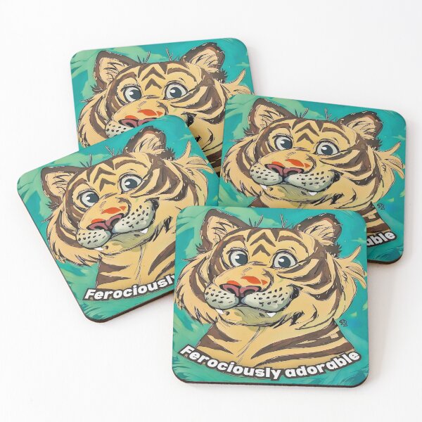 Item preview, Ferociously Adorable Tiger Art Print designed and sold by gleefulme.
