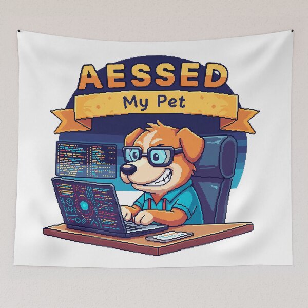 Item preview, AESSED My Pet – Nerdy Coder Vibes designed and sold by moba--mania.