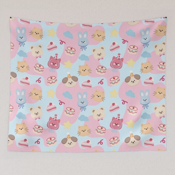 Item preview, Adorable Critters & Sweet Treats Party Pattern designed and sold by nuteling.