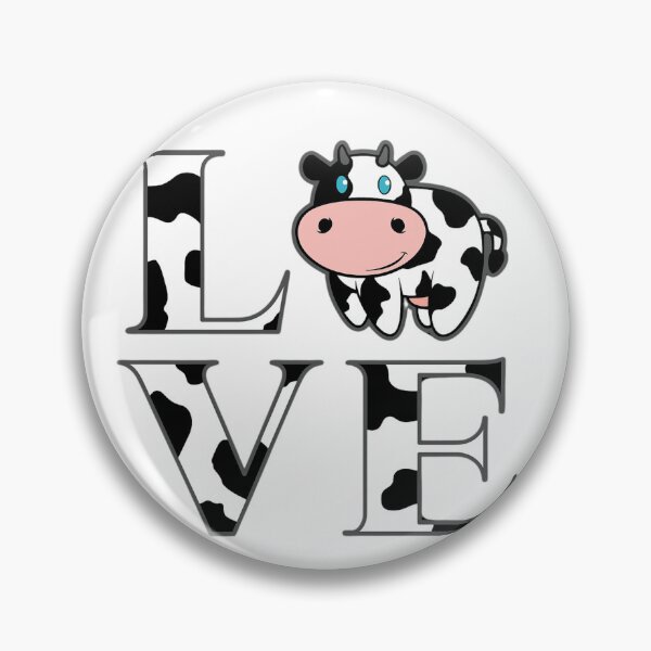 Artikelvorschau, LOVE Cow Print Typografie mit süßer Cartoon-Kuh entworfen und verkauft von haitrieuic96.