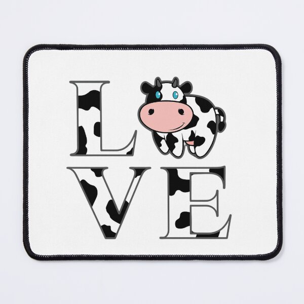 Item preview, LOVE Cow Print Typography with Cute Cartoon Cow designed and sold by haitrieuic96.