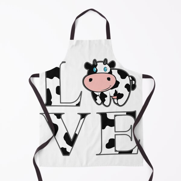 Item preview, LOVE Cow Print Typography with Cute Cartoon Cow designed and sold by haitrieuic96.