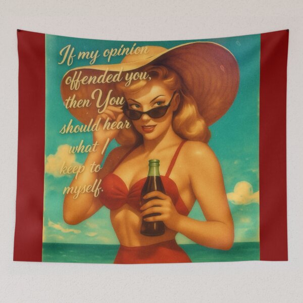 Item preview, Vintage 50‘s sassy woman at the beach designed and sold by DeVeauDesign.