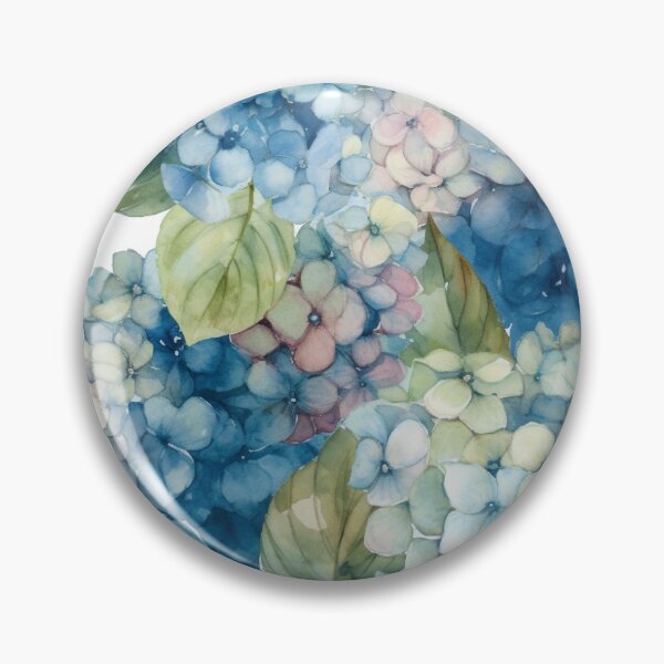 Item preview, watercolor hydrangeas designed and sold by RavenWrangler.