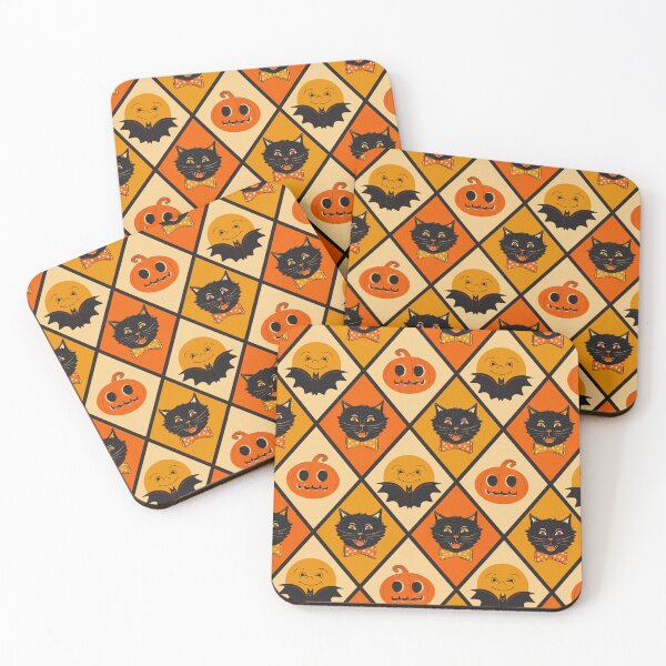 Item preview, Retro Halloween Harlequin pattern designed and sold by trefail.