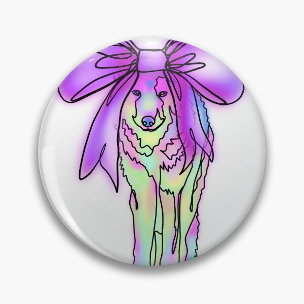 Item preview, Pastel Rainbow Wolf with Giant lavender Bow - animalzinhats designed and sold by Ashley’sAnimalz.