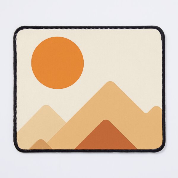 Item preview, Geometric Mountain Sunset - Minimalist Landscape Art designed and sold by OnPointOutfits.