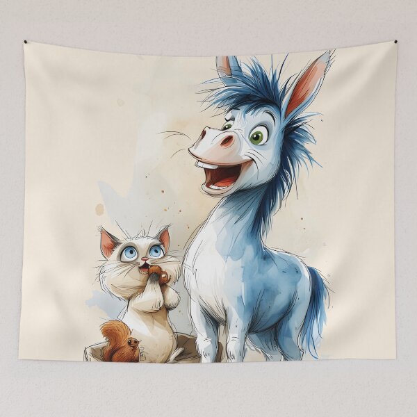 Item preview, happy donkey happy cat designed and sold by aliraweb.