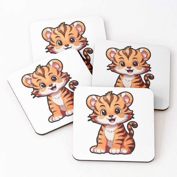 Item preview, Cute Cartoon Tiger Cub – Kawaii Jungle Animal Design designed and sold by WildPetal.