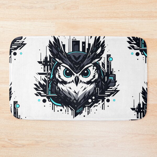 Item preview, Cyber Owl Sentinel – Night Code Watcher Tech owl designed and sold by myanko.