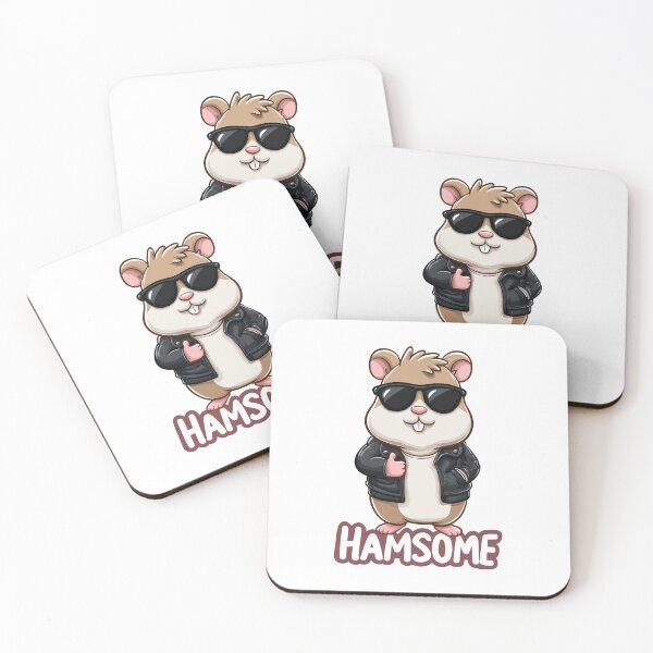 Item preview, Hamsome - Cool Hamster in Leather Jacket designed and sold by hamishby.