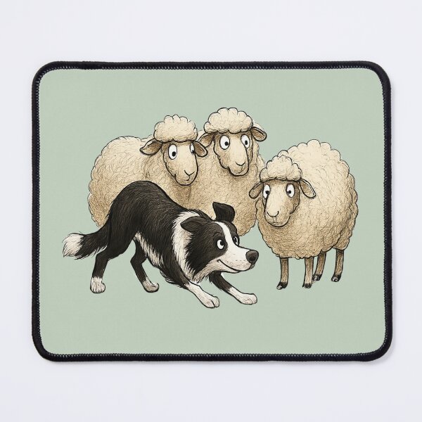 Item preview, Border collie herding sheep designed and sold by anetazakova.