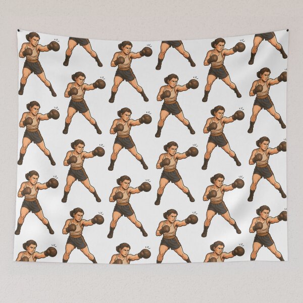 Item preview, Vintage Female Boxer Illustration Retro Golden-Era Fight Night Art  designed and sold by Shoot-The-Moon.