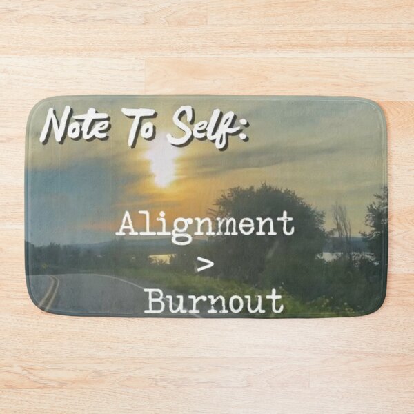 Item preview, Note to Self: Alignment Over Burnout  –  Sunset Drive at Lake Wisconsin — Minimalist Mental Health Reminder designed and sold by aadventures.