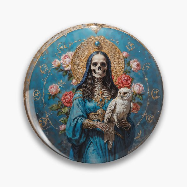 Item preview, Blue Dress Santa Muerte designed and sold by AliceWhiteDF.
