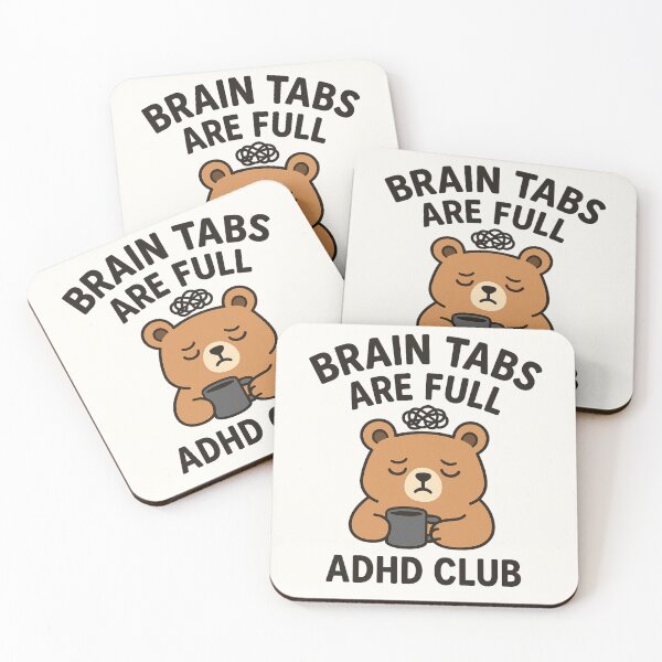Item preview, Brain Tabs Are Full – ADHD Thought Cloud Illustration designed and sold by VibeNest01.