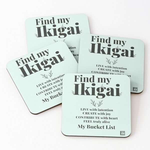 Item preview, Find My Ikigai – Bucket List Quote Design (For light-colored clothing) designed and sold by EmilieLeeKimArt.