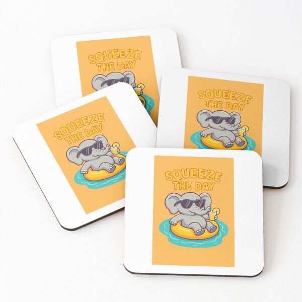 Item preview, Squeeze the Day – Cute Summer Elephant in Sunglasses designed and sold by neginimai.
