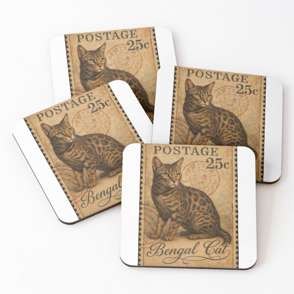 Item preview, Vintage Bengal Cat Postage Stamp - 25c Collectible Treasure designed and sold by ForeverPrintsOK.