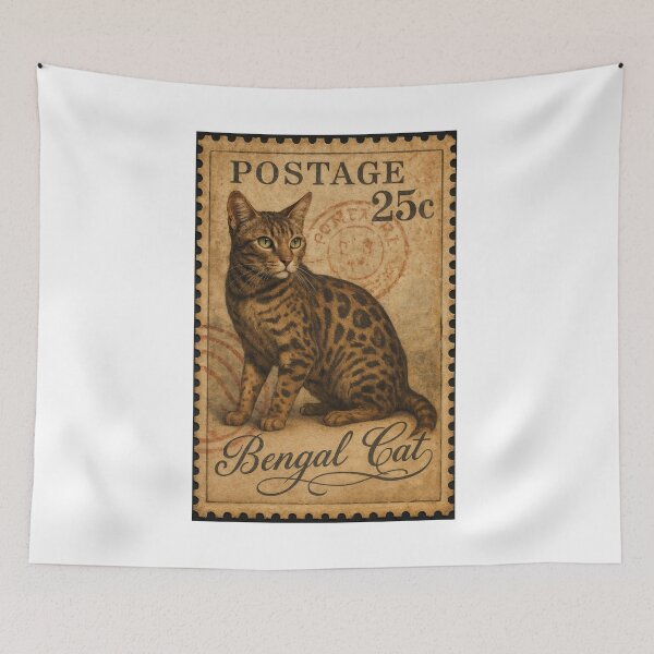 Item preview, Vintage Bengal Cat Postage Stamp - 25c Collectible Treasure designed and sold by ForeverPrintsOK.