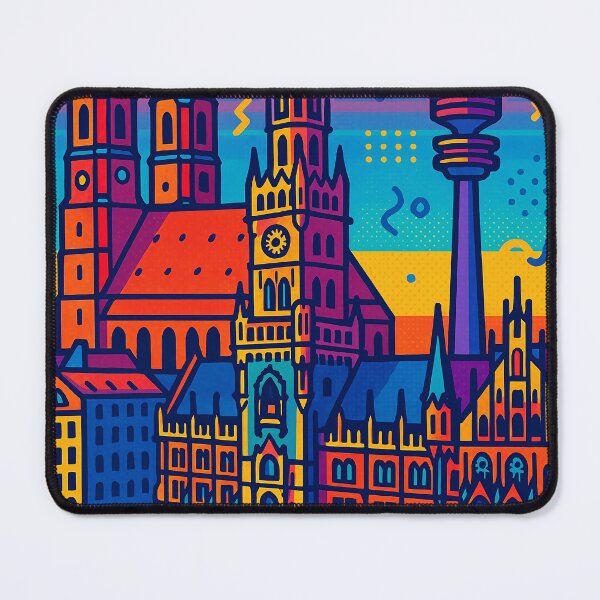 Item preview, Vintage Munich Travel Poster | Retro Pop Art Cityscape | Colorful Germany Wall Art | Bavarian Architecture Print | European Travel Decor designed and sold by PaintedPixels01.