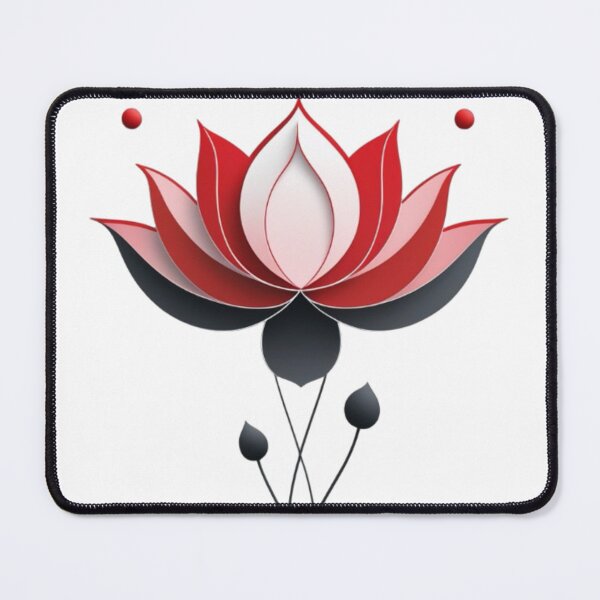 Item preview, Red Lotus Bloom Vector Art Ceramic Mug designed and sold by Dew's.