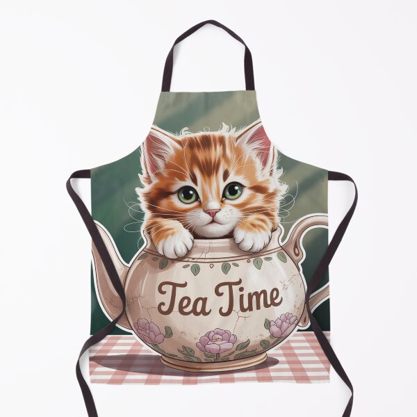 Item preview, Ginger kitten in a teapot. designed and sold by Lilashakti ⭐️ ⭐️ ⭐️ ⭐️ ⭐️.