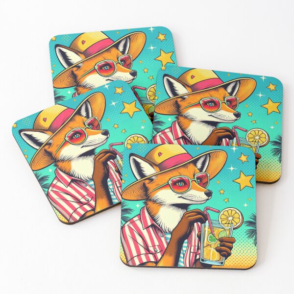 Item preview, Cute fox at summer holiday  designed and sold by Dogandesighn.