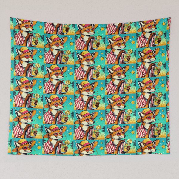 Item preview, Cute fox at summer holiday  designed and sold by Dogandesighn.