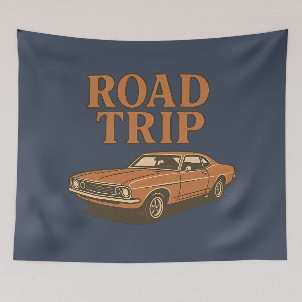 Item preview, Retro Road Trip T-Shirt with Classic Muscle Car – Vintage Style Design designed and sold by Moodelier.