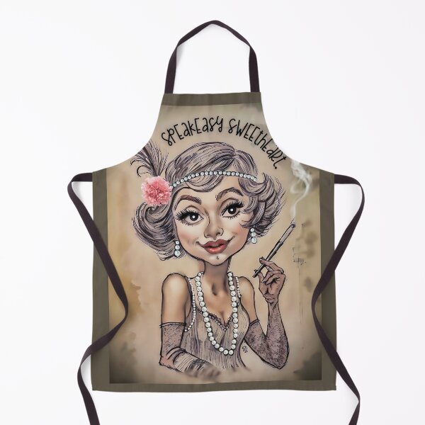 Item preview, Speakeasy Sweetheart Flapper Girl Caricature Art designed and sold by gleefulme.