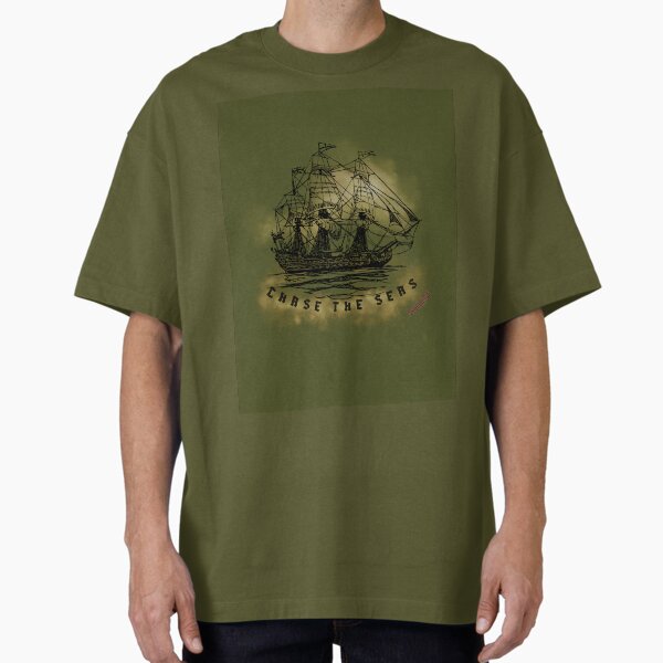 Item preview, Chase the Seas – Vintage Pirate Ship Illustration designed and sold by Skull-rose.