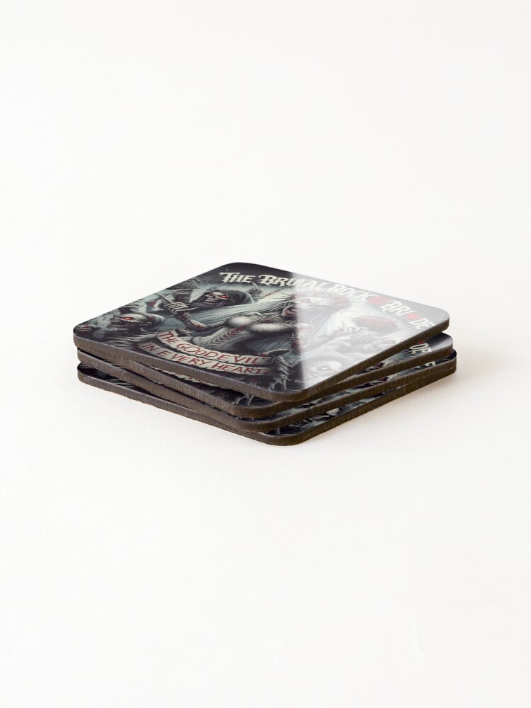 Thumbnail 4 of 5, Coasters (Set of 4), Gothic Bride Skeleton Rocker designed and sold by VoodooStore.