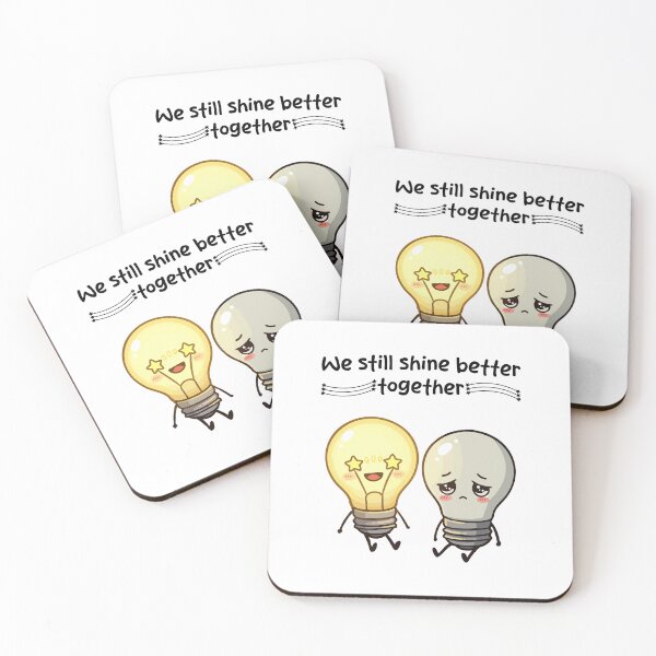 Item preview, Cute Lightbulb Friends – We Shine Better Together designed and sold by Balasan.