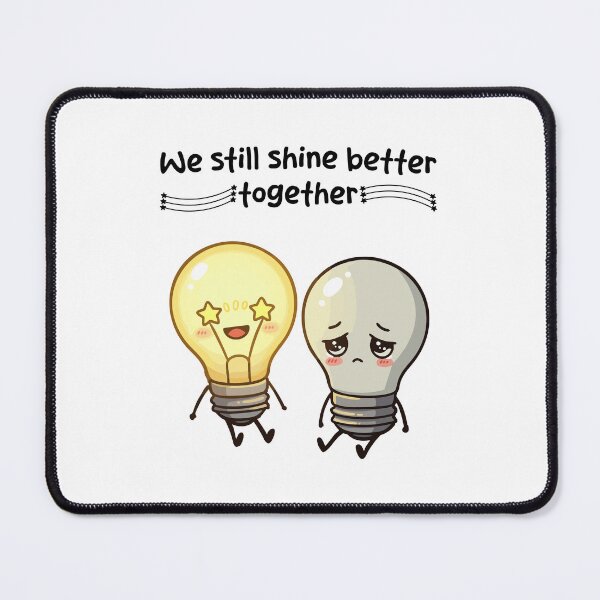 Item preview, Cute Lightbulb Friends – We Shine Better Together designed and sold by Balasan.