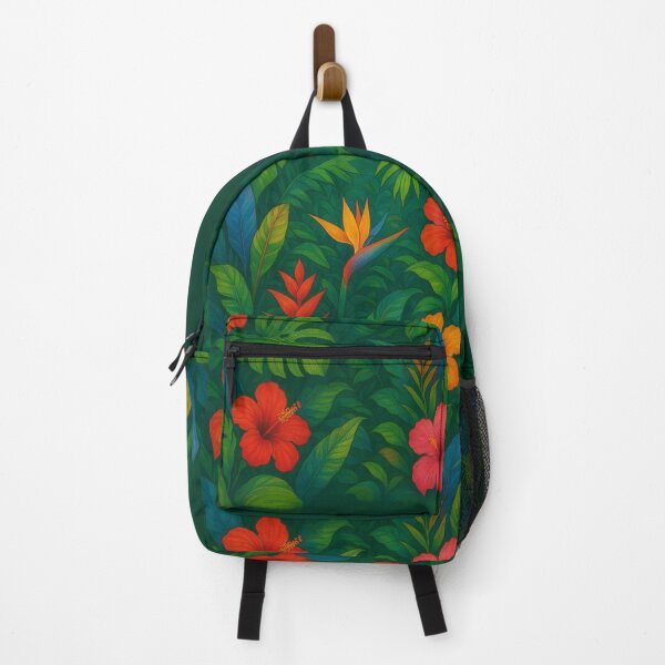 Item preview, Lush Tropical Jungle Flora – Hibiscus, Bird of Paradise, Guzmania & More designed and sold by Marwamay.