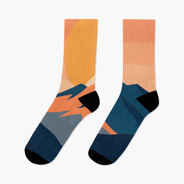Item preview, Sunset Peaks – Minimal Mountain Layers designed and sold by MysticArtisan.