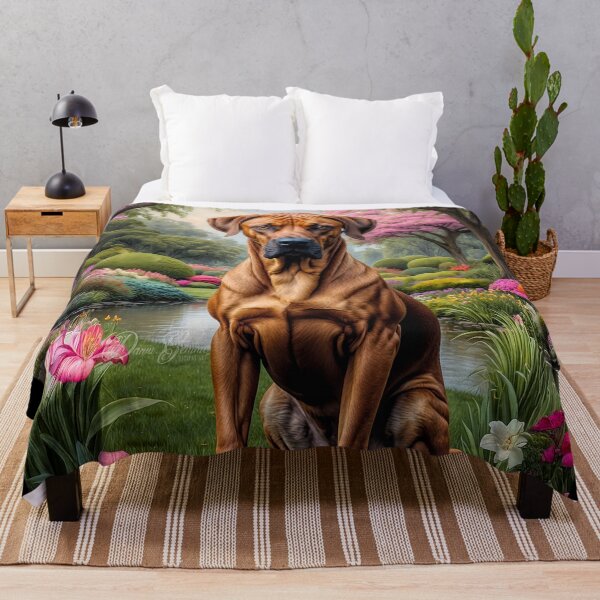 Item preview, Willa Rhodesian Ridgeback Dog Portrait Painting designed and sold by Heart and Soul Studio.