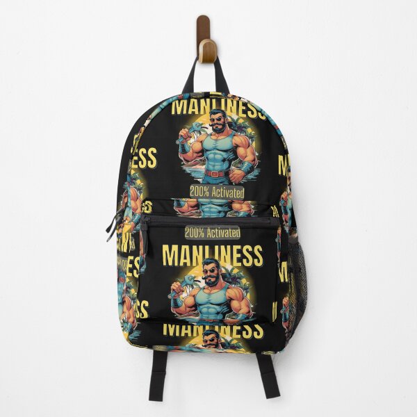 Item preview, MANLINESS – 200% Activated | Funny Alpha Male Cartoon designed and sold by KaBaRen.