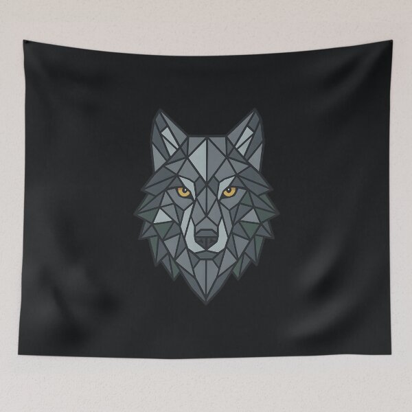 Item preview, Polygon Wolf – Geometric Alpha designed and sold by MysticArtisan.