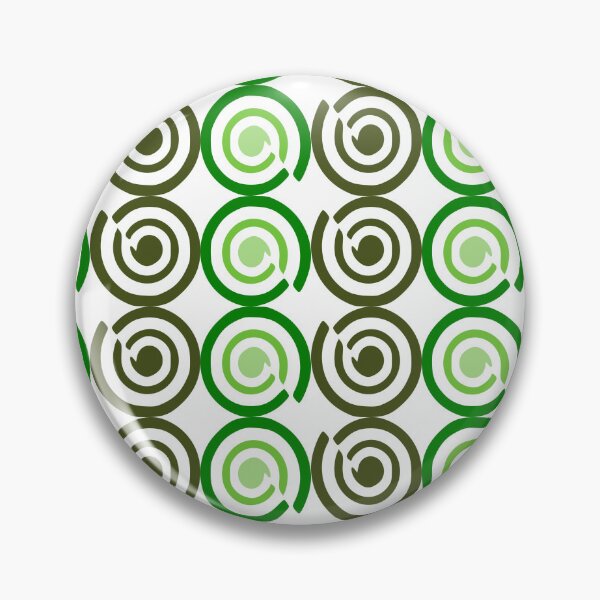Item preview, Green tone seamless pattern with vertical column circles, Fuzzy spin spiral block repeat seamless pattern, design for fabric print or wallpaper, vertical strip patter designed and sold by pipikijung.
